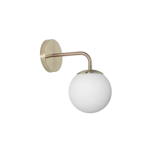 [AG 15BCE] Aplique Globo Opal Satinado Di.15cm Bronce Mate