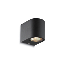 [B4220] Adriel Aplique Exterior Gu10 35W IP54 Negro Texturado