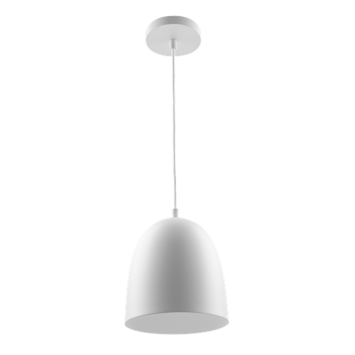 [COR 180 B] Retro Wok Colgante 1 Luz E27 Di.18cm Blanco