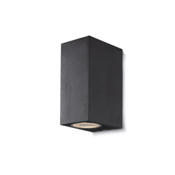 [B4231] Amir Aplique Exterior 2xGu10 35W IP44 Negro Texturado