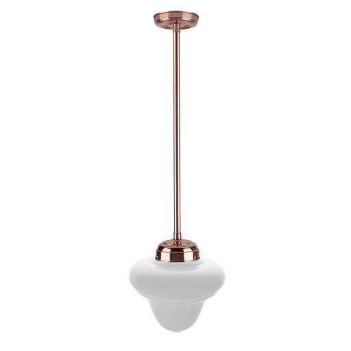 [CRO 25 E C] Rosario Colgante Barral Acero IP20 1 Luz E27 Di.25xh29cm Cobre