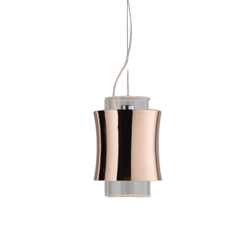 [PR-FEZ S1 CR] Fez Colgante Difusor Metal-Cristal 1 Luz E27 IP20 Di.30xh.43cm Cobre 
