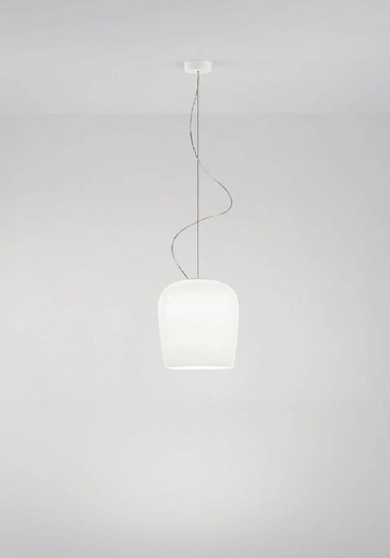 [PR-TIARA S5 BL] Tiara Colgante Vidrio 1 Luz E27 IP20 Di.36xh.41cm Blanco