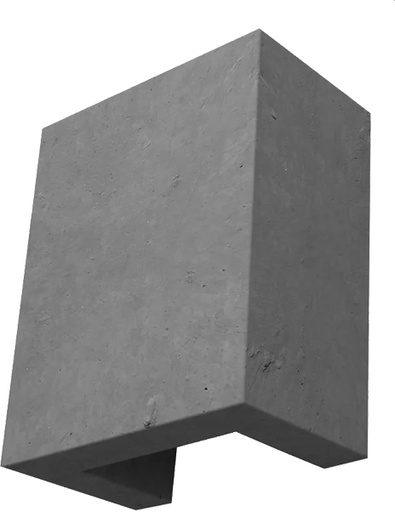 [Kaverno] Kaverno Aplique Cemento Bidireccional 2Luces Gu10 Exterior 25x20x12cm