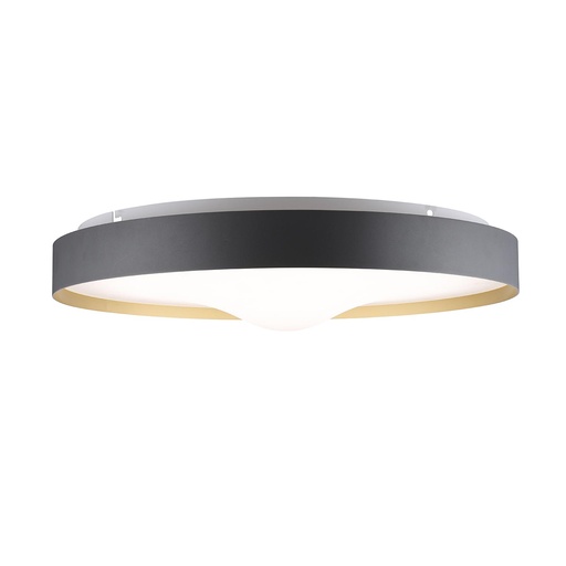 [VK-FUSKAL-45W-DIM-GR-3000K-220V] Fuskal Plafon Circular 50Cm Led 45W 3000k Ip20 220v Dimerizable Gris Grafito-Oro 