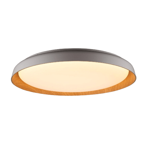 [VK-LYSE-PLMD-36W-WW DIM] Lyse Plafon Circular 53Cm Led 36W 2850-6000K Ip20 220v Dimerizable C/C.Remoto Plata-Madera 