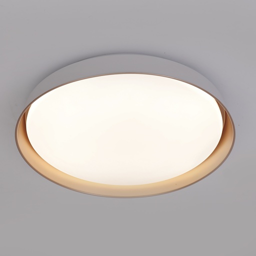 [VK-FANY-32W-DIM-BLOR-3000-6500K-220V] Fany Plafon Circular 50Cm Led 2x32W 2850-6000K Ip20 220v Dimerizable C/C.Remoto Blanco-Oro 