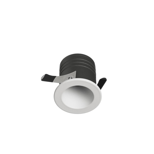 [VK-ARU-BL-3W-3000] Aru Embutido Circular Fijo Led 3W Ip20 90º 3000k 220v Di.40mm Blanco
