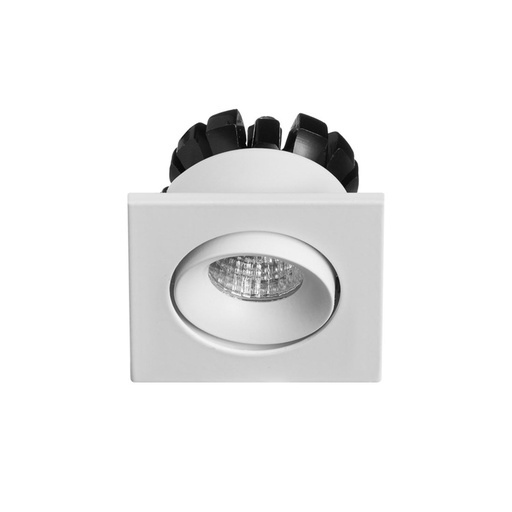 [VK-BACH-Q-BL-3000] Bach Q Embutido Cuadrado Movil Led 3W Ip20 100º 3000k 220v 50x45mm Blanco