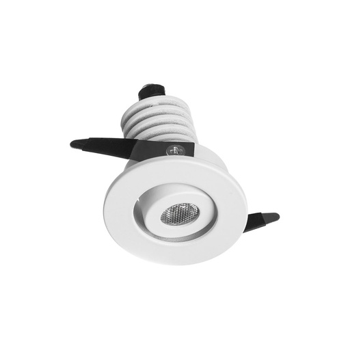 [VK-BRIKO N-BL-3W-2700] Brico Embutido Circular Movil Led 3W Ip20 2700K 220v Di.40mm Blanco