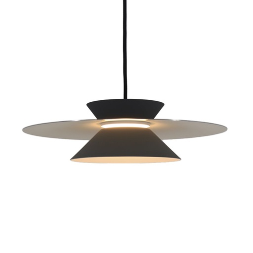 [VK-ST1-12W-DIMT-NG-2700K-220V] St1 Colgante Circular Led 12W 2700k 220v Ip20 Dimerizable Di.350mm Negro