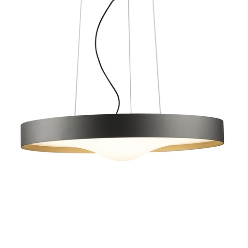 [VK-FUSKAL-S-GR-45W-WW DIM] Fuskal S Colgante Circular 50Cm Led 45W 3000k 220v Ip20 Dimerizable Gris Grafito-Oro 