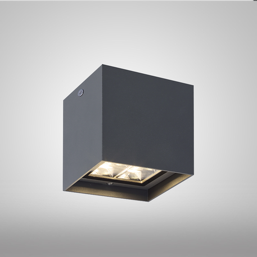 [VK-ORIEL-12W-GR-3000K-220V] Oriel Plafon Exterior Cuadrado Led 12W 3000K 220v Ip65 90mm Negro