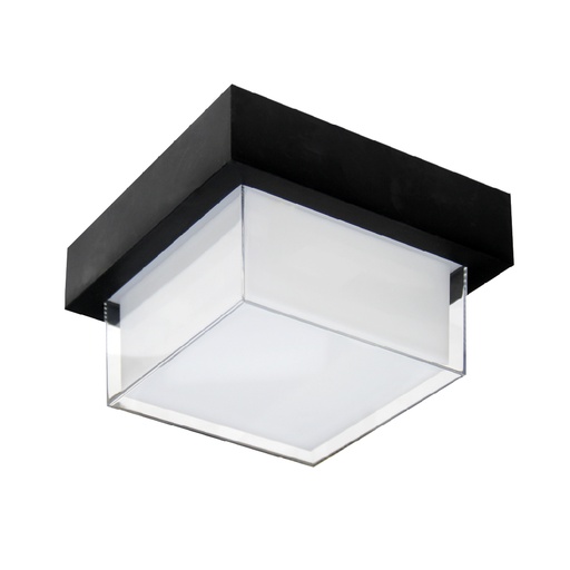 [VK-LUMP1-15W-NG-3000K-220V] Lump 1 Plafon Exterior Circular Led 15W 3000K 220v Ip65 160x100mm Negro