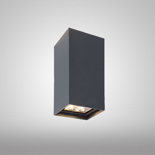 [VK-ORIEL DUO-GR-20W-3000K 24] Oriel Duo Aplique Exterior Bidireccional Led 2X10W 3000K 220v Ip65 220mm Negro