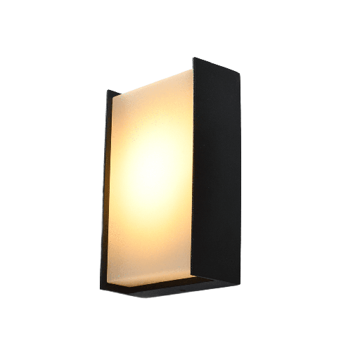 [VK-CLAT-NG-10W-2700K] Clat Aplique Exterior Rectangular Led 10W 2700K 220v Ip65 Negro