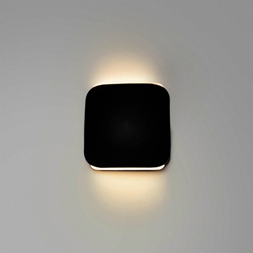 [VK-FRONT-9W-NG-3000K-220V] Front Aplique Exterior Bidireccional Led 2X4W 3000K 220v Ip55 130mm Negro