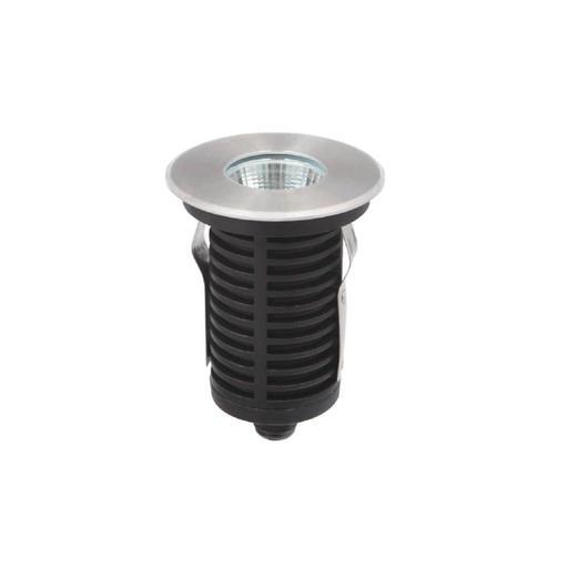 [VK-UP-7W-3000K-220V] Up Embutido de Piso Exterior Redondo Led 7W 3000k 220v Ip67 86mm Acero 