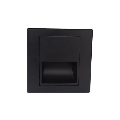 [VK-LUMUS-1.5W-NG-3000K-220V] Lumus Embutido de Pared Led 1,5W 3000k 90º Ip20 220V 86x86mm Negro