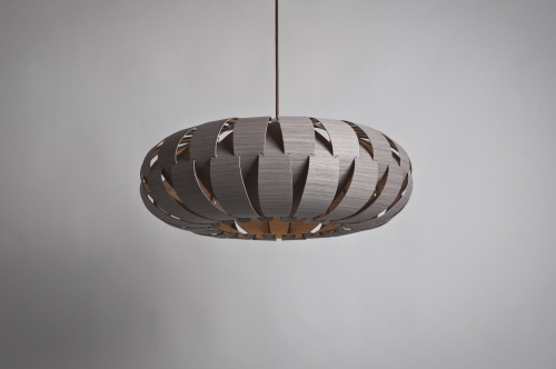 [EMILIA 60 ROB.GR] Emilia 60 Colgante Madera Reconstituida Di.60cm E27 Roble Gris
