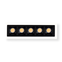 [MXB5-927-36-RB-MW-ADB] Runner X Pro Embutido Led 10w CRI90 2700K 36º UGR10 Dim Triac Blanco/Negro