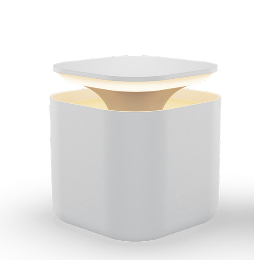 [18.AB06.0010.03] Rocco Lampara Mesa Exterior Led 2W 2200-2700K 349º IP54 Bateria 10-12Hs Blanco Texturado