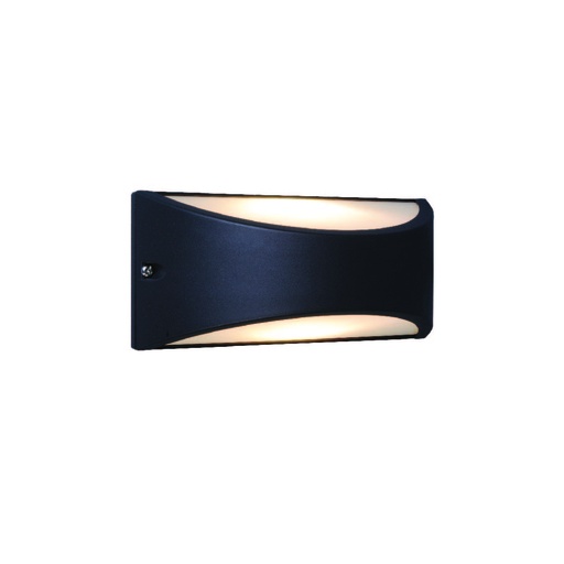 [SCL-KAPA-NEG] Kapa Aplique Pared Exterior Led E27 Ip54 Aluminio Negro