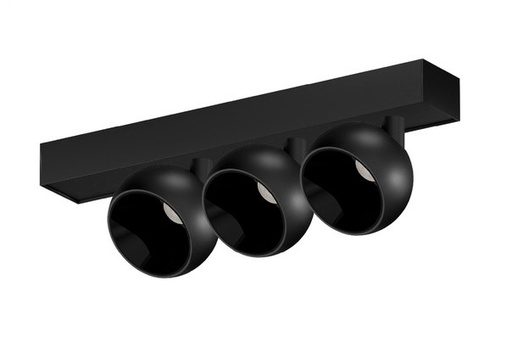 [02.AA86.6358.06] Bombu Plafon 3 Cabezales Led Cob 3x9W 3000K 35º Dim TRIAC Negro Texturado