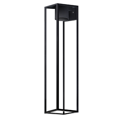 [5503/01.13] Trem Aplique Farol 1xE27 Led IP44 150x600mm Negro Texturado
