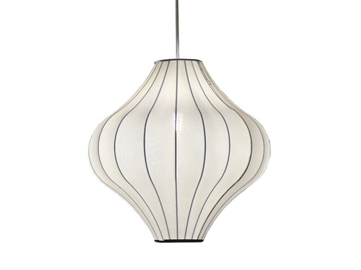 [954-1] Yoko III Colgante Tela Lavable 1xE27 Di.45xh.45cm Natural