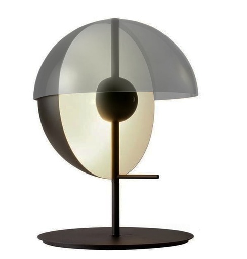 [VK-S01-11W-DIM-3000K-220V] S01 Lampara de Mesa Led 11w 3000k Ip20 220v Dimerizable Di.255x470mm Aluminio-Vidrio Gris