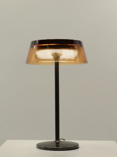 [VK-S40-8W-DIM-NGAMB-3000K-220V] S40 Lampara de Mesa Cristal Led 8w 3000k Ip20 220v Dimerizable Di.235x385mm Aluminio-Vidrio Negro