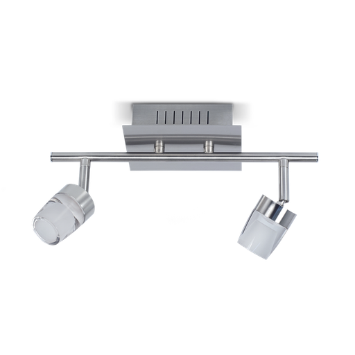 [BREST-2] Brest 2 Aplique de Pared Tulipa Acrilico Led 2x5w 3000k Ip20 220v L.30cm Base Cromo