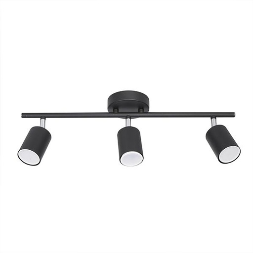 [53722] Joris III Aplique Pared 3 Luces Gu10 220v L.50,5xh.16,6Cm Negro/Cromo