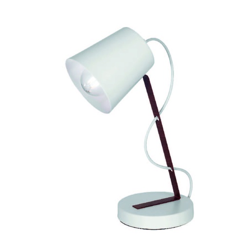 [6404] Rodby Lampara de Mesa 1 Luz E27 Ip20 220v h.40cm Blanco