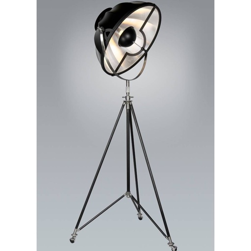 [FOTOGRAPHY] Fotography Lampara de Pie Diseño 1 Luz E27 220v Di.60xh.180-240cm Negro/Plata