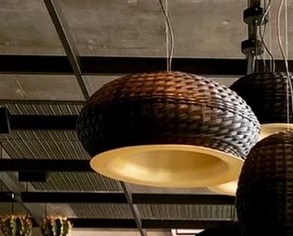 [L-B03] Valle L Colgante Simbol Di.78xh27cm E27 10W Negro C/Disco Dorado