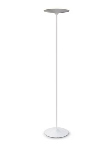 [HH01-02] Hi Hat Lampara De Pie Plato Cuarzo 300w Di.36xH.180Cm Blanco Microtexturado