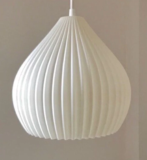 [CCLA40 Blanco] Clara 40 Colgante Impresion 3D Di.40Cm 1 Luz E27 Blanco