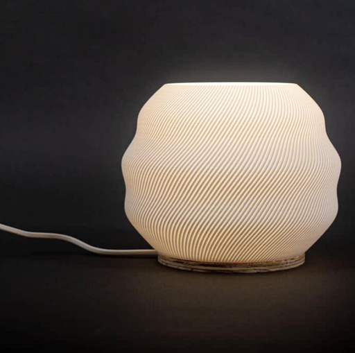 [VELO30 Blanco] Eloisa 30 Velador Impresion 3D 30Cm 1 Luz E27 Blanco