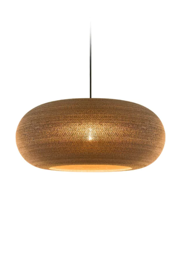 [CP56] Portobello Colgante Oval Di.56cm Carton Corrugado Prensado