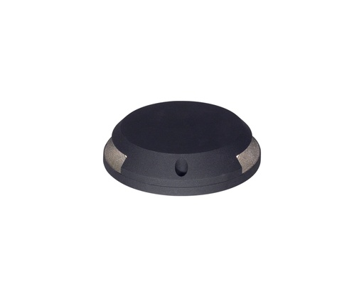 [3003/2-LED.NT] Aplique de Piso/Pared Redondo 2 Salidas C/Led 3W Calido 220V Negro Texturado