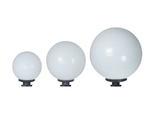 [1039/piso.NT] Globo Polietileno Antivandalico 28Cm C/Base E27 IP44 Negro Texturado