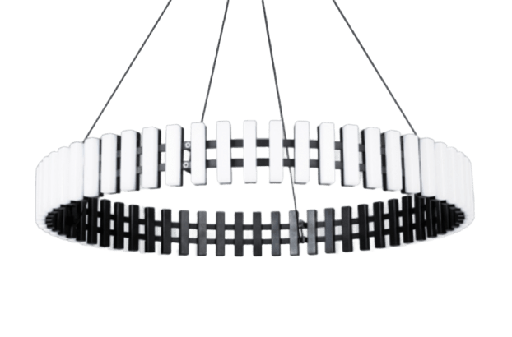 [AROX1] Aro Colgante Placas Paralelas Led Integrado 42W 3000K Di.60Cm Negro