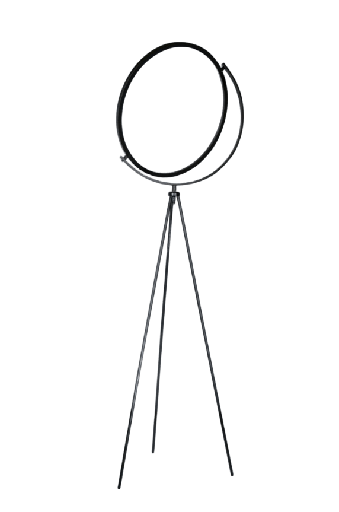 [PLATE-LP] Plate Lampara De Pie Tapa Acrilica Serigrafiada Movil Ilumacion Perimetral Led 20W 3000K Negro