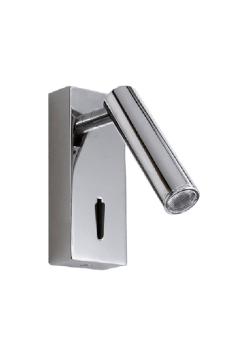 [QU-AP PL] Qu-Ap Aplique Cabezal Movil Led 3W 3200K C/Interruptor Platil