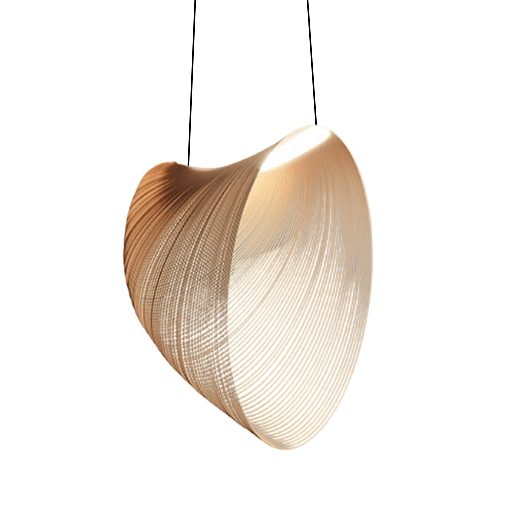 [SNAIL] Snail Colgante Madera Corte Laser Led 28W Calido Di.60Cm