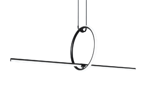 [TUB-COMB] Tub Colgante De Iluminacion Continua Led 28W 3000K Di.40Cm Negro