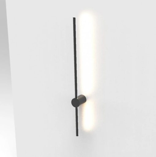 [TEX-100-CAL] Texo Aplique Pared Led Aluminio 1Mt 10W 220V 3000K Negro