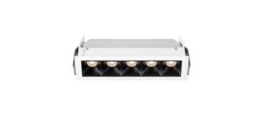 [06.76.4051.03] Kaus Embutido 5 luces Led 11W 3000K 30º CRI90 IP20 Dim TRIAC Blanco Texturado